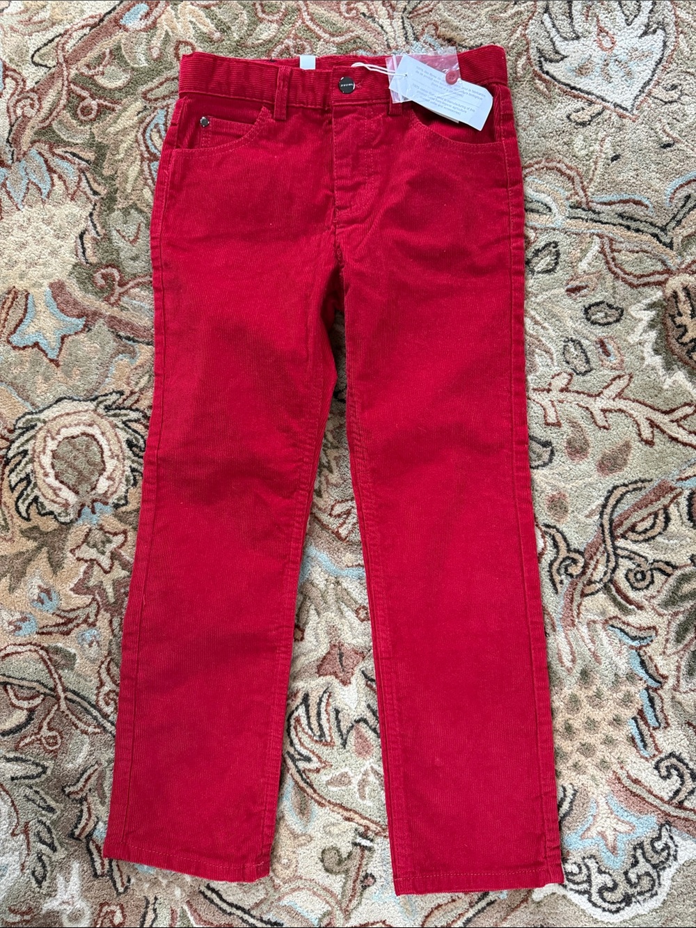 Jacadi red corduroy pants NWT